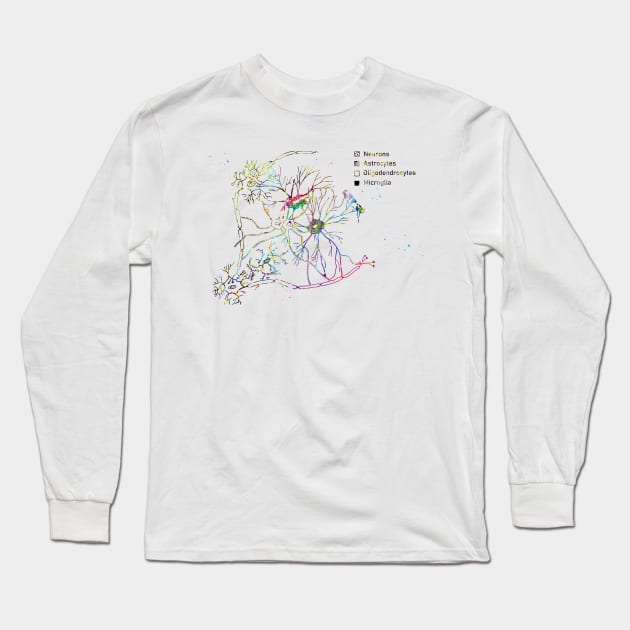 Cortical pyramidal cells Long Sleeve T-Shirt by erzebeth